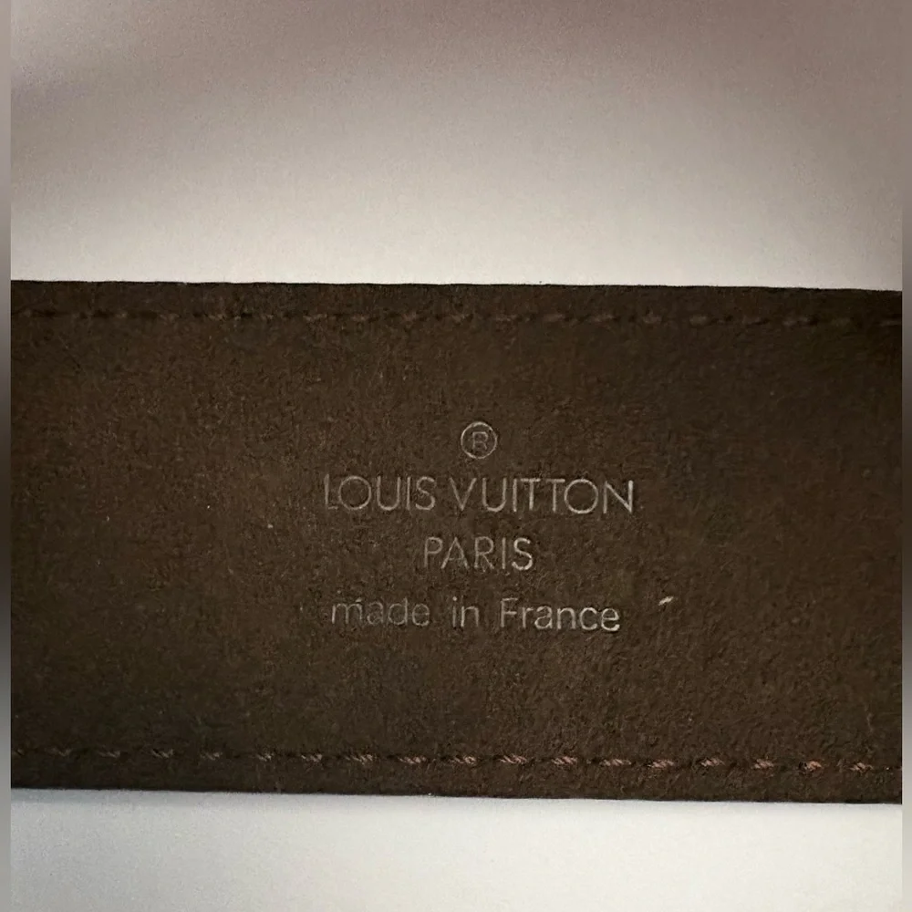 Louis Vuitton Monogram Glacé Leather Cuff Bracelet | June 2002 France | COA
